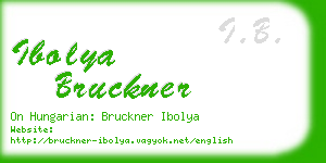 ibolya bruckner business card